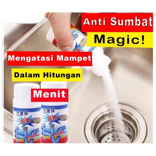 Anti Sumbat Mampet Pembersih Saluran WC Kloset dan Saluran Pipa IMPORT Obat saluran air mampet Wc mampet Soda api untuk wc mampet