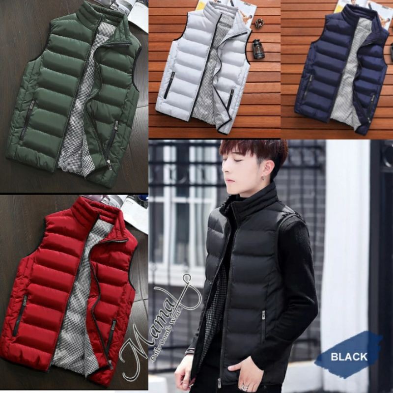 Jaket Rompi  Winter Kembung Jaket motor Pria Tanpa Lengan