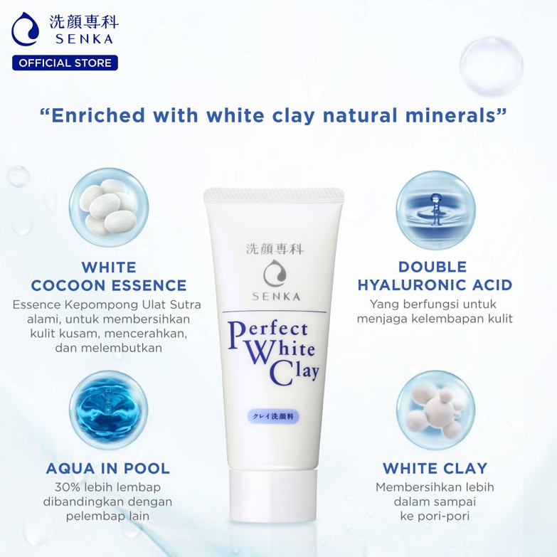 SENKA PERFECT WHIP FACIAL FOAM / CLEANSING FOAM : U / FRESH / WHITE / WHITE CLAY