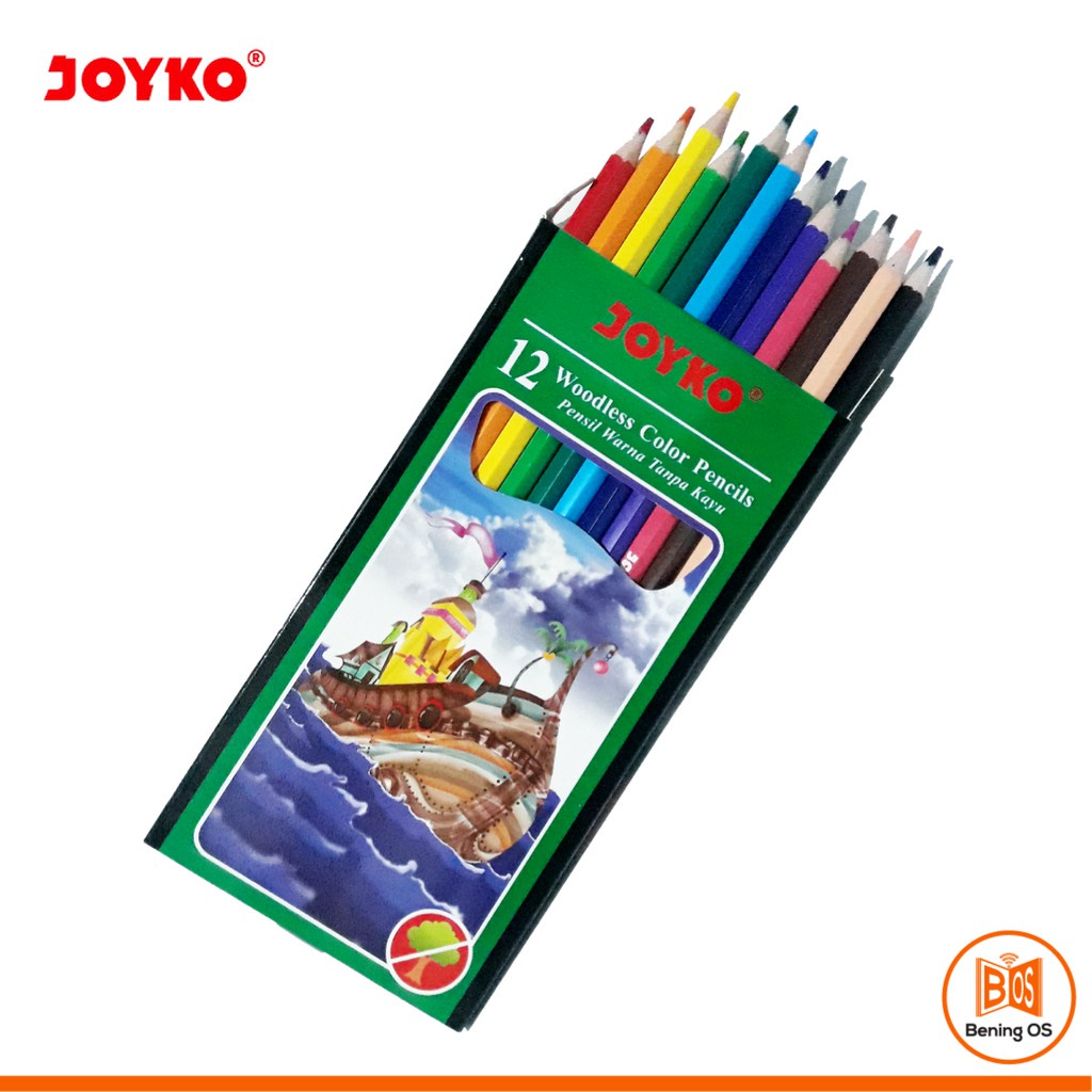 

Pensil 12 Warna Panjang - Joyko Hijau