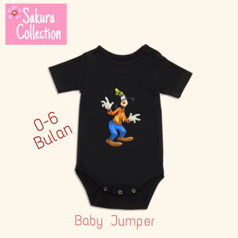 Kaos baju bayi GUFFY MICKEY MOUSE Jumper baby kids kaus logo kartun disney  tee tulisan usia 0 1 2 3 4 5 6 7 8 9 10 11 12 bulan sampai umur 1 tahun adem jumpsuit babysuit romper bodysuit fashion little kids anak kecil BEST SELLER pria wanita unisex MURAH