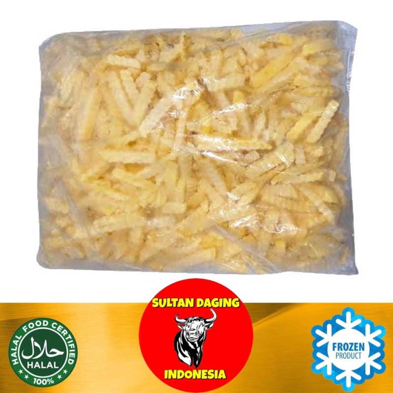 

KENTANG GORENG CRINCKLE CUT 2,5 KG/ KENTANG GORENG/ KENTANG FROZEN/ FRENCH FRIES/ KENTANG 2,5 KG