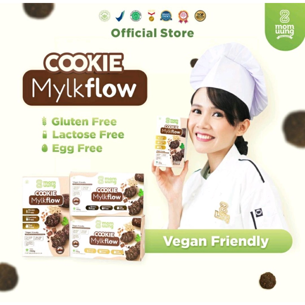 MOM UUNG COOKIE MYLKFLOW CLASSIC CHOCO 150GR / KUKIS SEHAT PELANCAR ASI