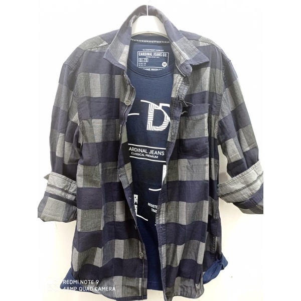 Kemeja Flanel CARDINAL Casual ORIGINAL terbaru TERMURAH