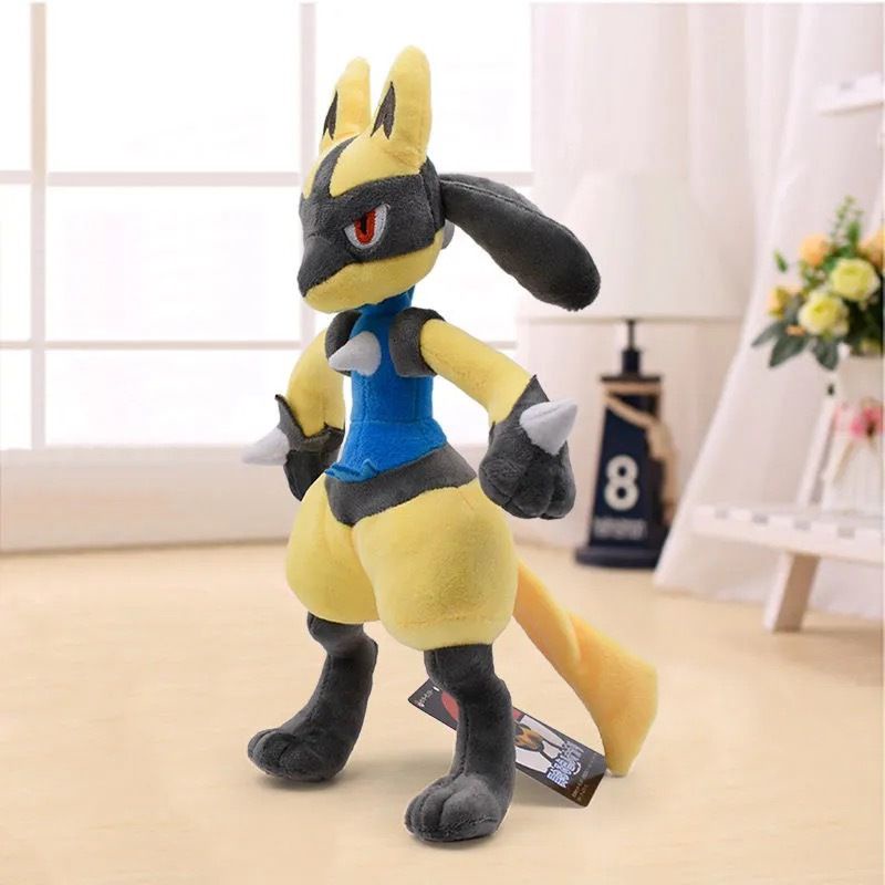 【Ready Stock】30cm Pokemon Shiny Luc Lucario Plush Doll Soft