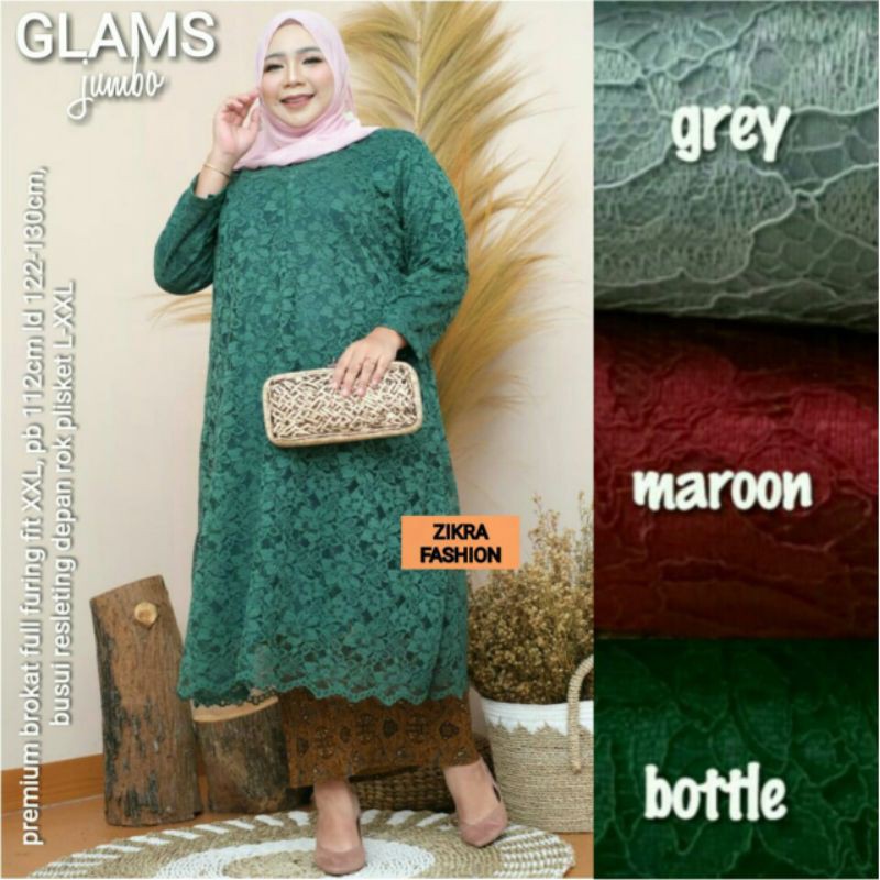 GLAMS Jumbo | Brokat Ld 120-125cm Pj 110cm | Brokat Jumbo | Brokat Tunik Jumbo