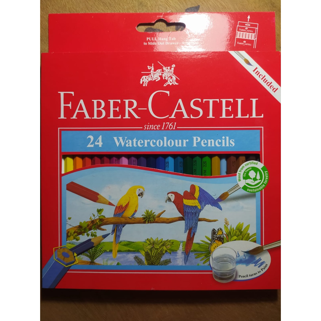 

Watercolour pencils 24 warna / pensil warna faber castell 24 warna