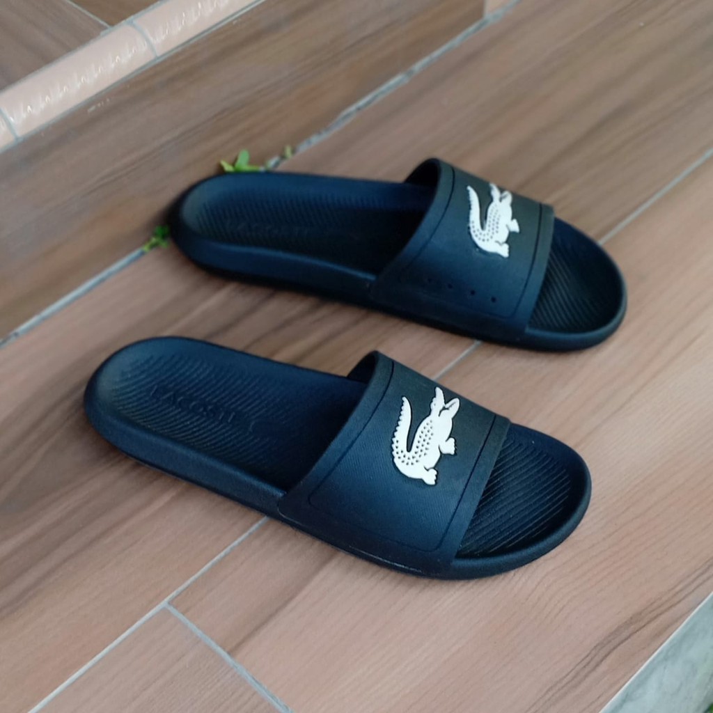  SANDAL  PRIA  LACOSTE BLACK ORIGINAL TERMURAH Shopee  Indonesia