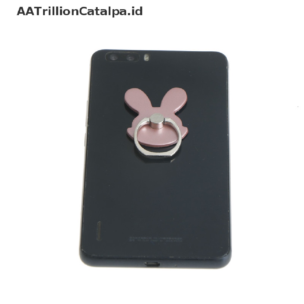 (AATrillionCatalpa) Ring holder Hp universal Bentuk Kelinci Bisa Berputar 360 °