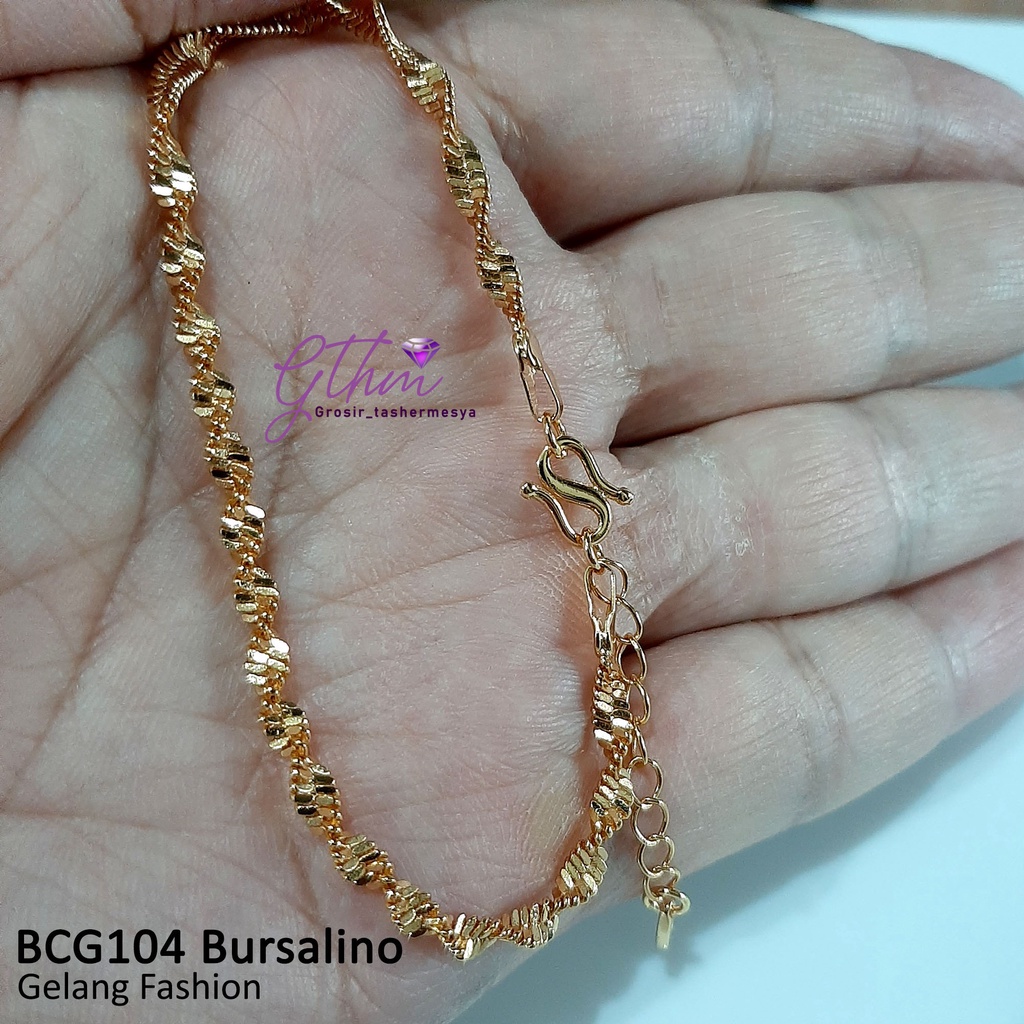 Gelang Tangan Wanita Bursalino Perhiasan Fashion import Premium Anti Karat bcg104