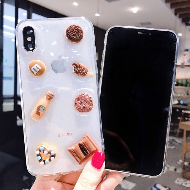 Chocolate 3D Case iPhone Oppo Vivo Xiaomi Samsung S21 S20 ultra S10 plus S9 Note 20 10 A31 A51 a71