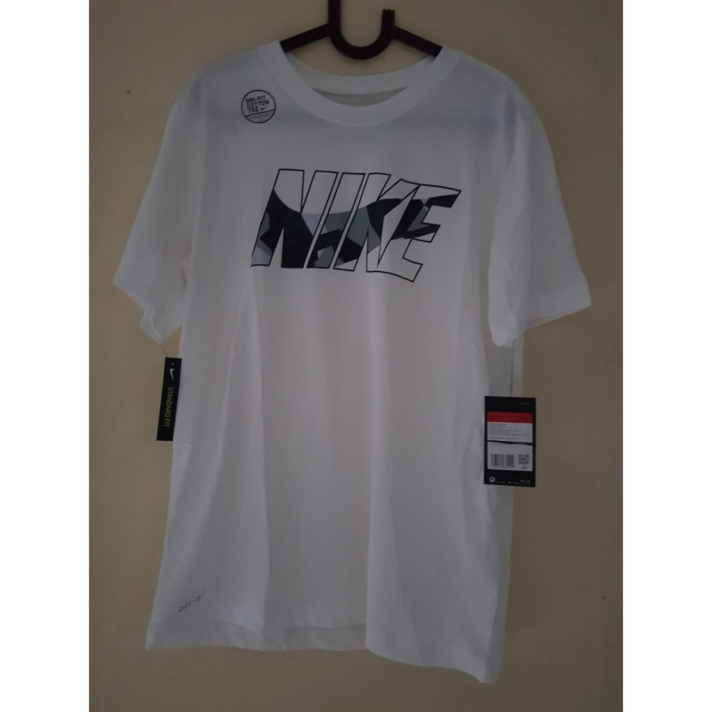 kaos nike murah pria baju original tee dazzle putih L baru ada tag RARE bkk polo buruan dibeli B3Q4