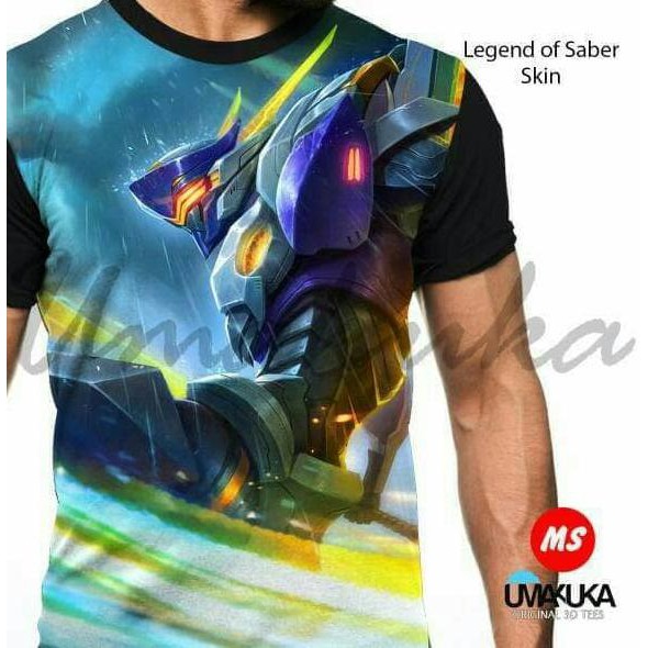 Kaos 3D Umakuka Full Print Mobile Legend Of Saber Skin