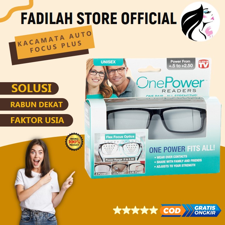 Auto Focus One Power Readers Kacamata Kaca Mata Baca Pembesar Plus Jalan Anti Radiasi Lipat Pria Wan