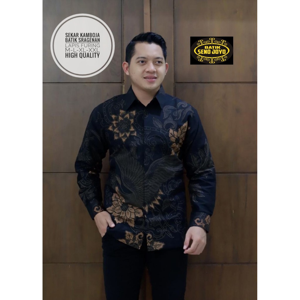 SEKAR KAMBOJA kemeja batik pria lengan panjang terbaru ORIGINAL BY SENO