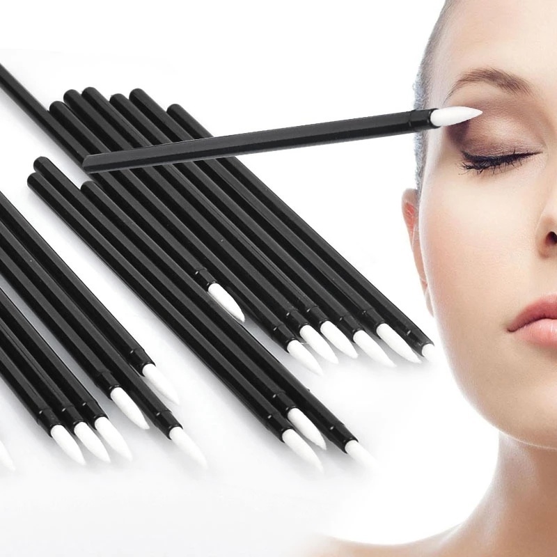 Disposable Eyeliner Brush Black Brush / Fine Handle Eyeliner Applicator Gel Art Nail brush / Eyelash Extension Tool Plastic Fiber Nylon Eyeliner Tool