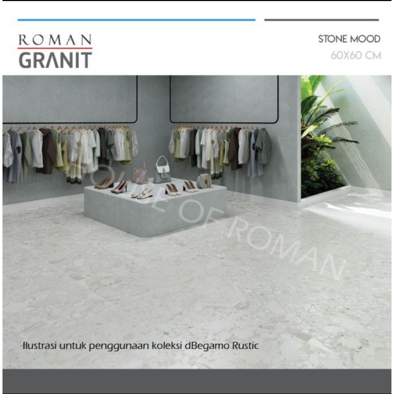 Roman Granit dBergamo rustic 60x60 / Roman Granit / roman keramik / lantai minimalis / lantai keramik / keramik lantai murah / lantai kekinian