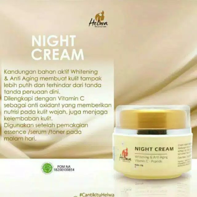 NIGHT CREAM ANTI AGING HELWA BEAUTYCARE