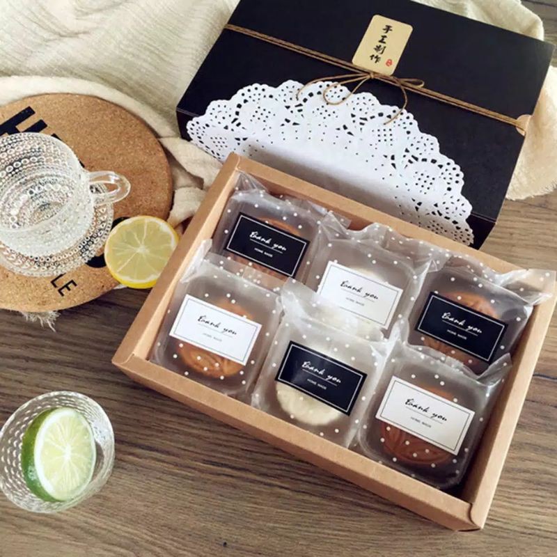 

Label Sticker Thank You Hand Made Stiker Segel Kemasan Box paket Packaging Sealer Parcel Hampers L44