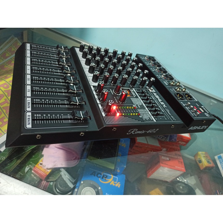 MIXER ASHLEY 6CH REMIX 602 ORIGINAL RECORDING BLUETOOTH EFEK 99