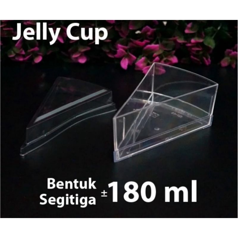 12 pcs atau selusin cup jelly puding segitiga cup Selusin cup puding triangle jelly cup segitiga