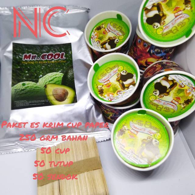 

PAKET ES KRIM 250 GRM PAPER 50 ML LENGKAP TUTUP SENDOK