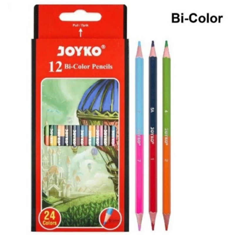 

PENSIL WARNA JOYKO/ JOYKO BI-COLOR PENCILS DUO COLOR , 2 WARNA