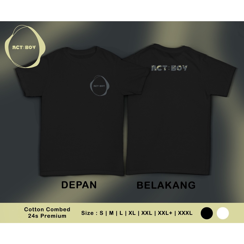 Pretty Savage- Kaos Oversize Act Boy Depan Belakang