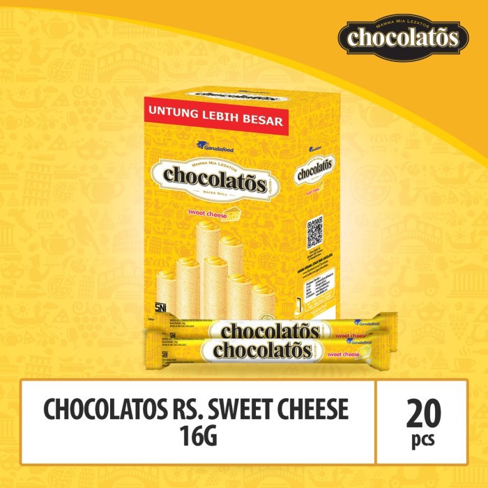 

Chocolatos Sweet Cheese (keju manis) 16gr x 20pcs