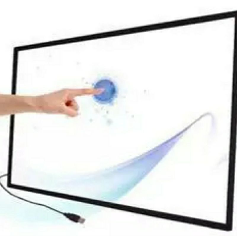 Overlay touchscreen frame touchscreen ukuran 32inch, tambahan monitor atau tv menjadi touchscreen
