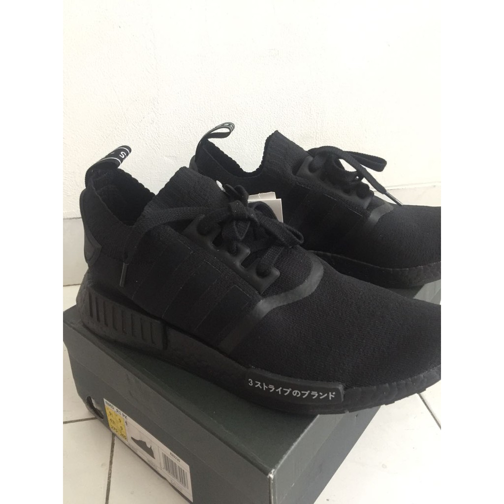 Sneaker Adidas NMD R1 PK Japan Triple Black / 100% Original