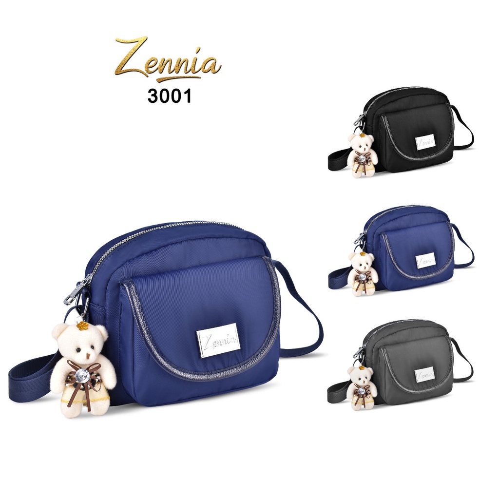 (TSI) Tas Selempang Wanita Zennia 3001 Tas Fashion Korea Selempang Wanita Elegant Outdoor Sling Bag Anak Remaja Perempuan Crossbody Travel Hp Kecil Shoulder Trendy Fashion Cewek Casual Pesta Style