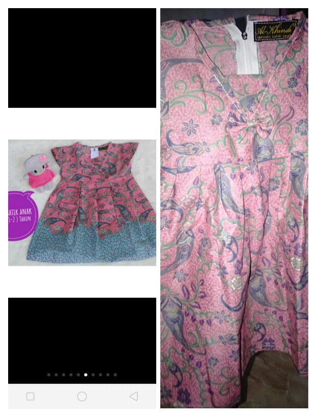 Dres Batik Anak Cewek Size S (1-2 ) Tahun
