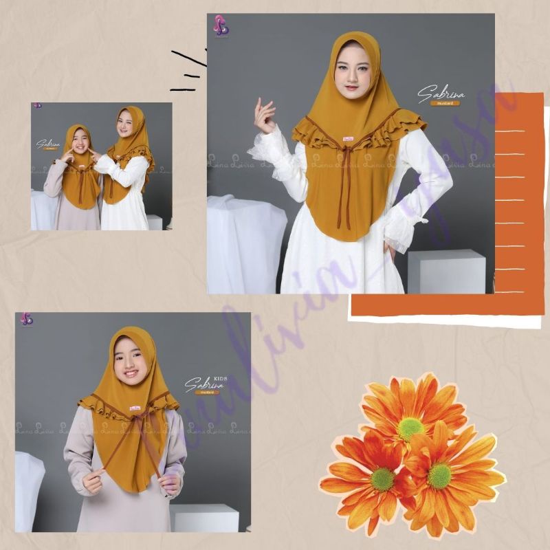 Bergo Sabrina Kids Original By Linalivia Hijab kapel Terbaru Muslim