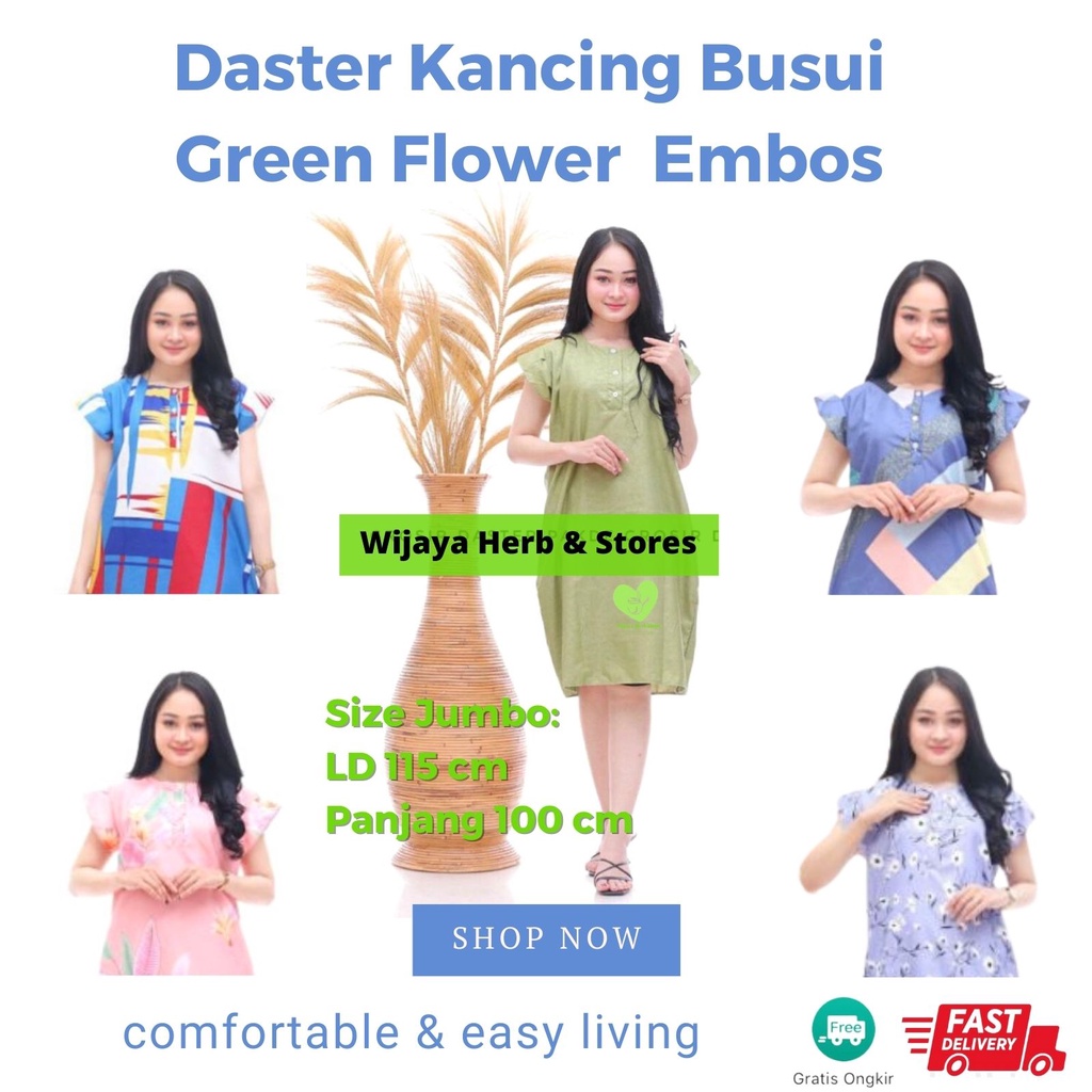 Daster Kekinian Busui Dewasa Motif Cantik  - Baju Tidur Wanita - Adem &amp; Tidak Luntur