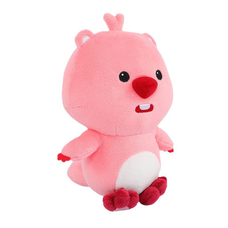 New 20cm PORORO Pink Castor Fiber Beaver Loopy Plush Toys Soft Stuffed Doll Kids Gifts