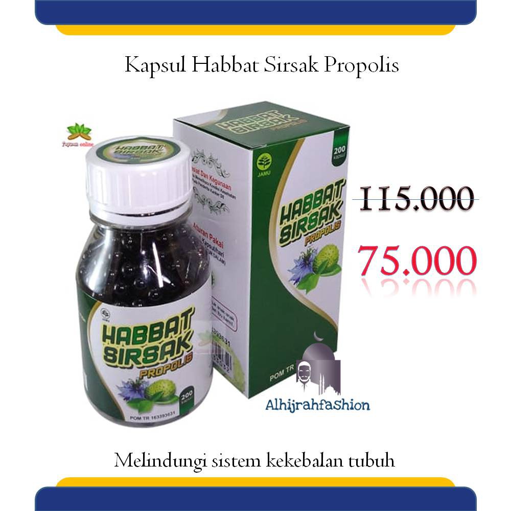 

Herbal Kapsul Habbat Sirsak Plus Sirsak @200 Herbal Kanker Jantung