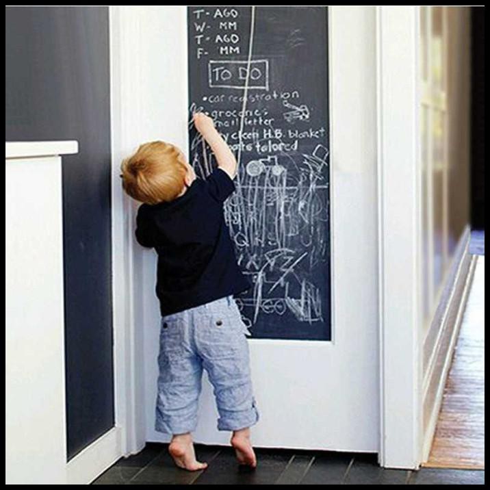 

Stiker Dinding Papan Tulis Kapur Flexible 200 X 45 Cm Hitam- Murah Bgt