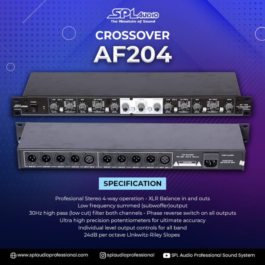 CROSSOVER SPL AUDIO AF - 204