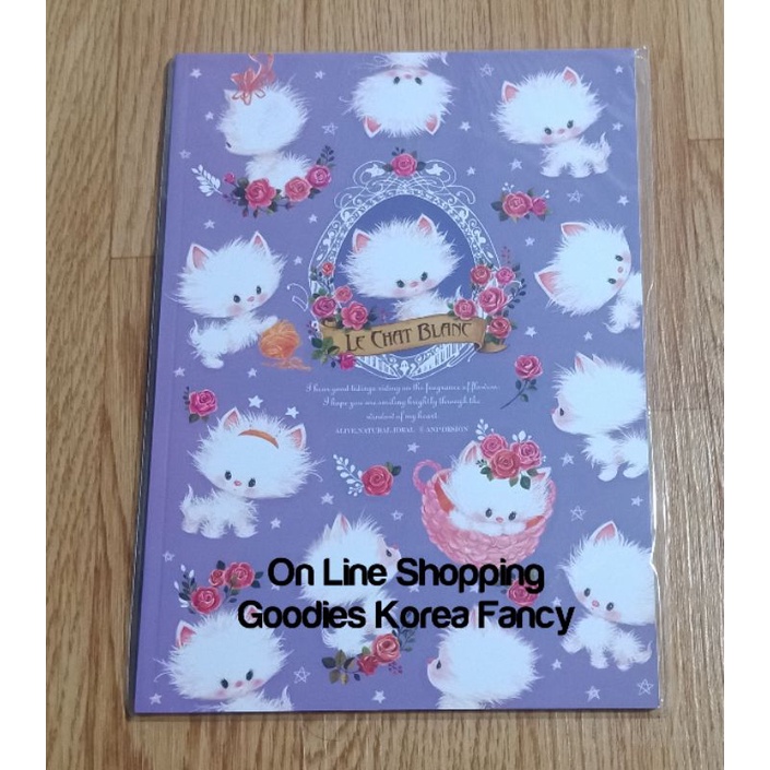 

Buku Tulis Bergaris 2 Le Chat Blanc Ori Korea Made in Korea