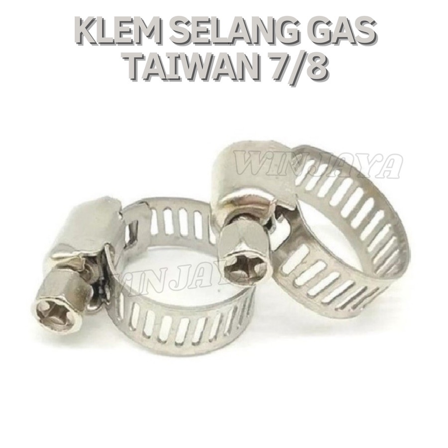 KLEM SELANG GAS TAIWAN 7/8&quot; KLEM SELANG AIR OBENG STAINLESS