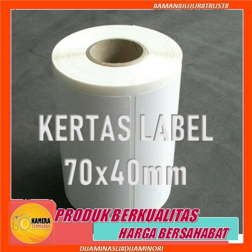 

Kertas Label Barcode 70x40 mm 1 line 1000 pcs Thermal bahan SEMI COAT Stiker