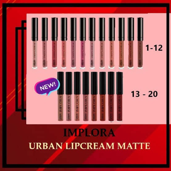 IMPLORA Lip Cream Matte Original BPOM - URBAN LIPCREAM NEW WARNA / COLORS / VELVET NUDE