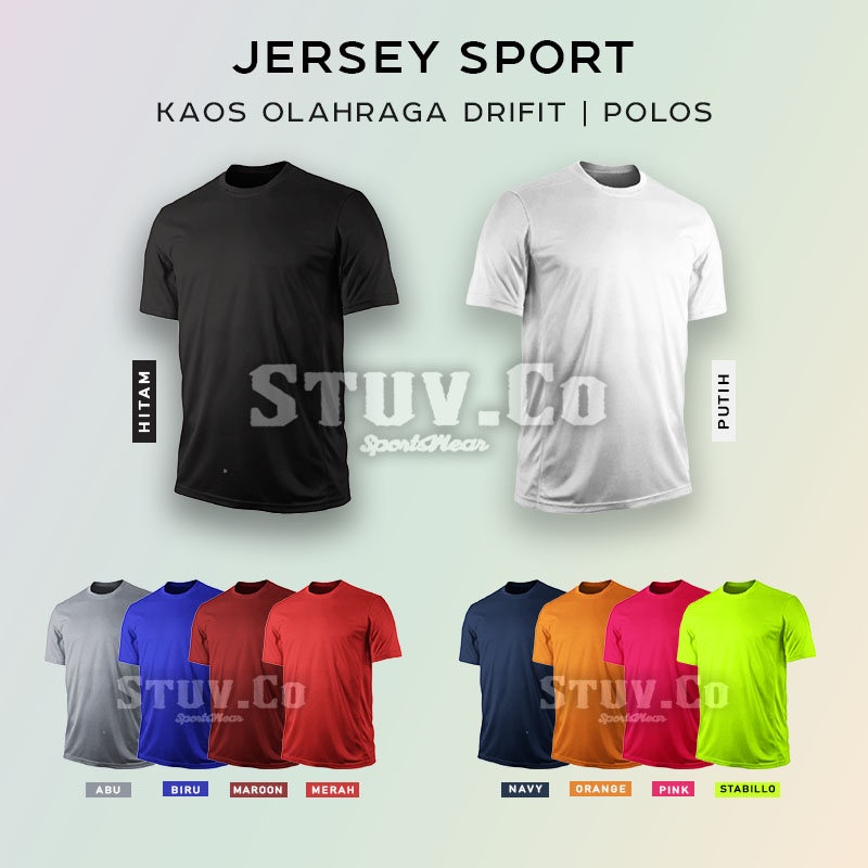 BAJU DRIFIT PRIA WANITA RUNNING JOGGING FUTSAL SEPAKBOLA SEPEDA GYM