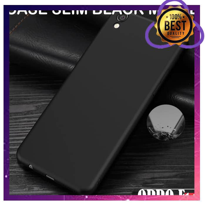 CASING HP SLIM BLACK MATTE CASE OPPO F1 PLUS SOFTCASE BACK SILICONE MATTE OPPO WARNA HITAM