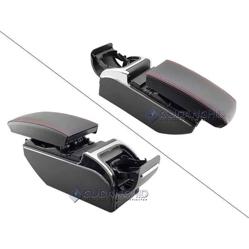 Armrest Mobil Universal Center Console Box 7 USB Port Charger + LED