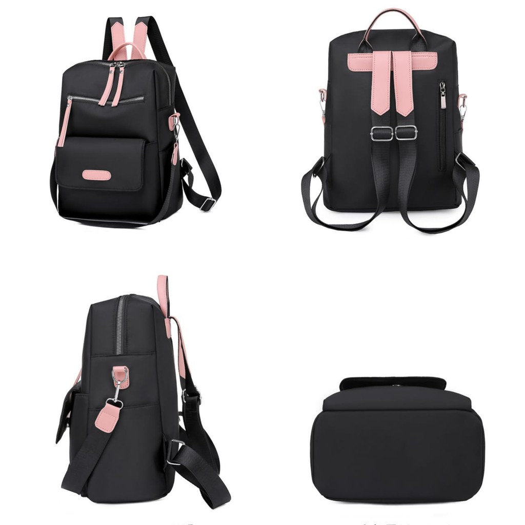 TAS RANSEL WANITA ANTI AIR BACKPACK HITAM GENDONG PUNGGUNG SEKOLAH KULIAH KERJA SASAY TA466B5 BESAR IMPORT BATAM CEWEK KEKINIAN PREMIUM FASHION REMAJA