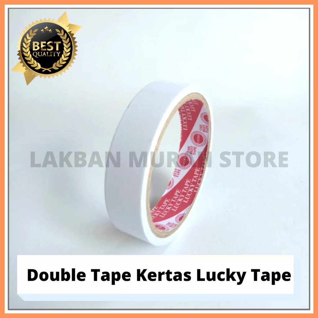 

Double Tape Kertas Lucky Tape 1 Inch x 6 Meter Double Side Tape