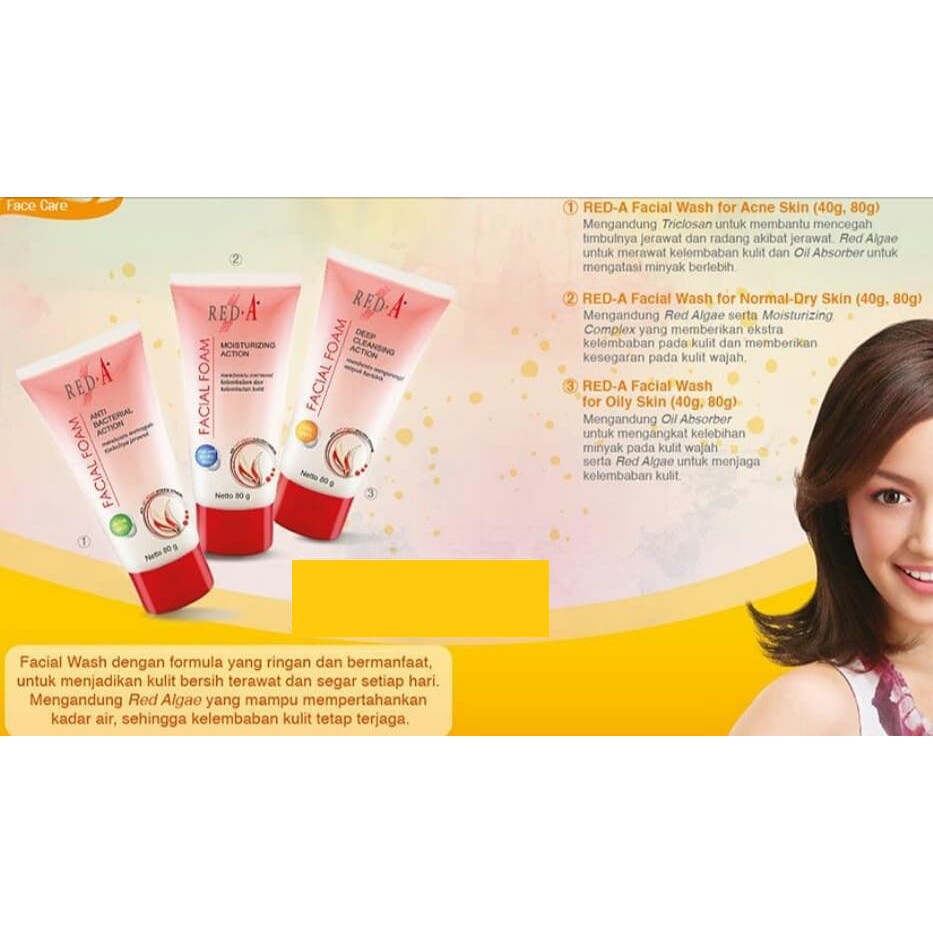 Red-A Facial Foam Acne Skin 80G