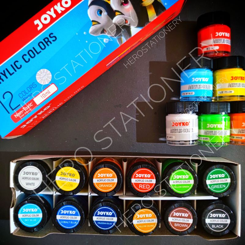 

Cat akrilik acrylic color paint joyko botol 10 ml 12 warna ACC-10ML-12